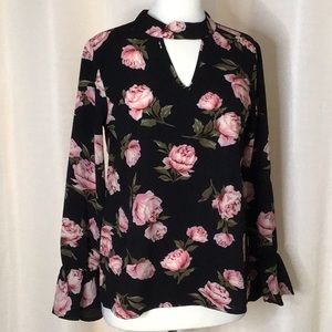 Harve Benard (Black & Pink Blouse) NWT